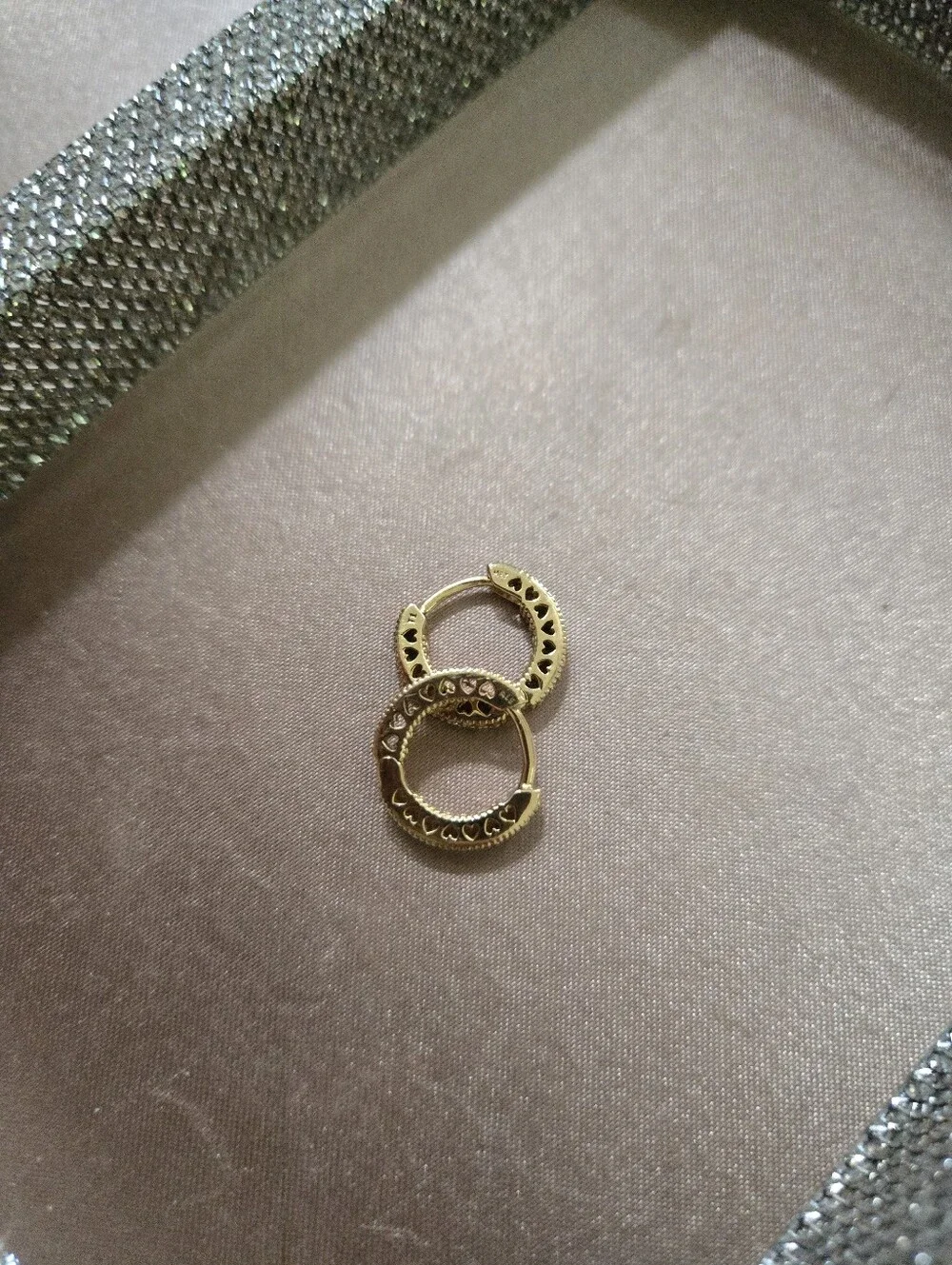 Pandora Pavé Heart Hoop Gold Plated Earrings - Picture 4 of 12